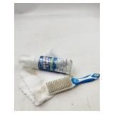 Foam shoe cleaner with brush and rag, gently