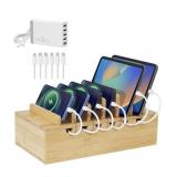Bamboo Charging Station for Multiple Devices