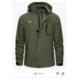 New Menï¿½s small outdoorSport army green hooded