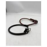 New (lot of 2) leather dog collars, medium and