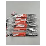 New Lot of 6 Mini Stainless Steel Food Tongs with