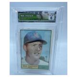 VINTAGE GRADED MOE THACKER 1961 TOPPS # 12