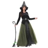 Funna Witch Costume for Women Halloween Dress up C