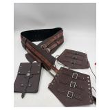 New 4 pcs medieval belt/pouch accessory set