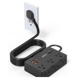 Flat Plug Power Strip Surge Protector, 5ft Ultra T