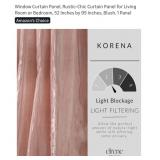 (Lot of 2) Home Fashions Korena Tie-Top Crushed