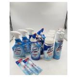 New Large Variety lot of Lysol brand cleaners.