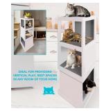 New (white) wood Skywin Modern Cat Tower