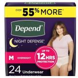 Depend Night Defense Incontinence Underwear - Wome