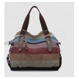 Women's Canvas Multi-Color Satchel Tote