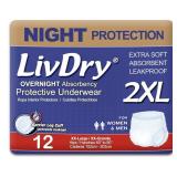 New LivDry 2XL Overnight Adult Diapers for Women