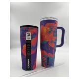 CORKCICLE lot of 2 cold cups, one opened straw,