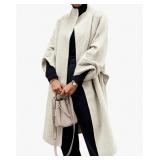 Cicy Bell Womens Long Pea Coats Oversized Wrap Woo