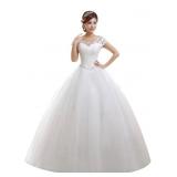 Double Shoulder Floor Length Bridal Gown Wedding D