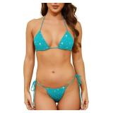 Oneheekini Sexy Bling Bikini for Women Sequin Spar