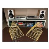 Skywin 2 Pack Triangle Vinyl Record Storage - 9 Sl