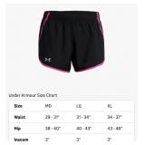 Under Armour Fly by Shorts Black/Astro Pink/Reflec