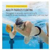 Large FINIS Agility Floating Swim Paddles - Strapl