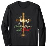 Size Small Christmas Begins with Christ Reason For