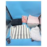 Household fabrics Lot- pillow covers, curtains, ha