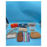 8pc Lot of purses- clutches and zipper pouches
