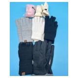 Lot of winter gloves- toddler mittens, woven glove