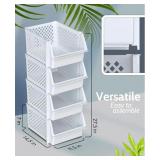 TidyFriend Stackable Storage Bins for Pantry, 5 Pa