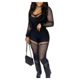 Women Sexy See Through Womens Jumpsuit Outfits Mes