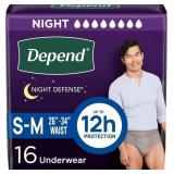 Depend Night Defense Adult Diapers, Incontinence U
