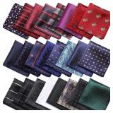 SATINIOR 24 Pieces Pocket Squares for Men Suit Poc