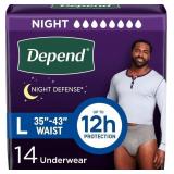 Depend Night Defense Adult Diapers, Incontinence U
