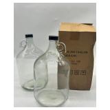 Lot of 2 Skywin 1 Gallon Glass Jar with Lid, Clear
