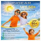 INGEAR Boys' Rash Guard Long Sleeve Swim Shirt UPF