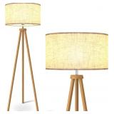 LEPOWER Wood Tripod Floor Lamp, Mid Century Standi