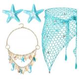 4 Pcs Mermaid Costume for Women Mermaid Crochet Sk