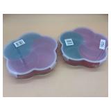 New (lot of 2) Skywin chip and dip platters