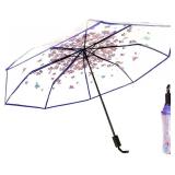 Cherry Blossom Butterfly Umbrella Transparent Clea