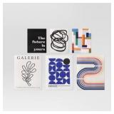 20" x 16" 6pc Modern Movement Wall Art Set Poster