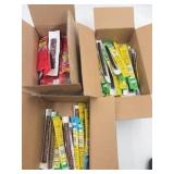 3 cases of meat sticks. One Sasquatch care Descrip