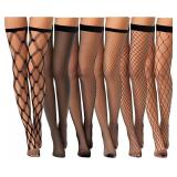 Size medium Janmercy 6 Pairs Women Fishnet Thigh H