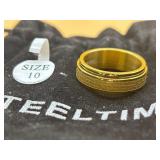 Size 10 men s stainless steel ring