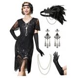 Size large YESSA 1920s Flapper Dresses for Women,S