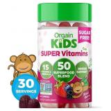 Orgain Kids Sugar Free Multivitamin Gummies, Vegan