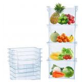 Skywin Clear Storage Bins (4 Pack) - Clear Bins fo