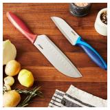 ZYLISS 2 Piece Santoku Knife Set with Sheath Cover