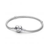 Pandora Sterling Silver Moments Heart Clasp Snake