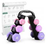 LIONSCOOL Set of 2 Neoprene Coated Dumbbell Hand W