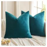 MIULEE Velvet Throw Pillow Covers 16x16 Inch, Pack
