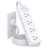 Flat Plug Power Strip, Ultra Thin Flat Extension C
