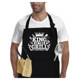 Funny Grilling BBQ Apron for Men, Chef Cooking Apr